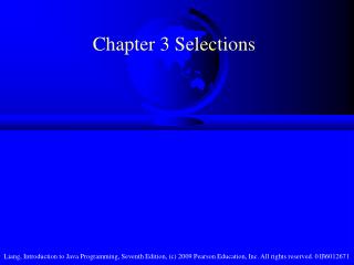 Chapter 3 Selections