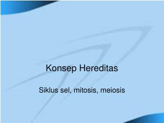 Konsep Hereditas