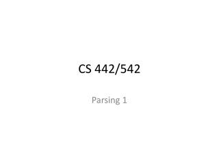 CS 442/542