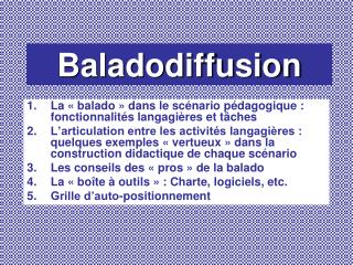 Baladodiffusion