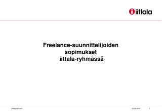 Freelance-suunnittelijoiden sopimukset iittala-ryhmässä