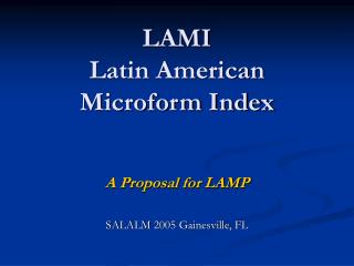 LAMI Latin American Microform Index