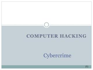 Cybercrime