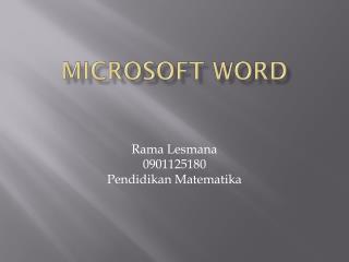 Microsoft word