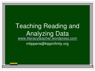 Teaching Reading and Analyzing Data
