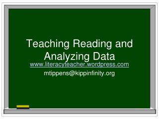 Teaching Reading and Analyzing Data