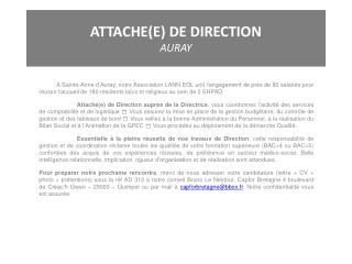 ATTACHE(E) DE DIRECTION AURAY