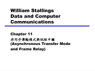 William Stallings Data and Computer Communications