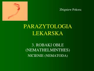 PARAZYTOLOGIA LEKARSKA