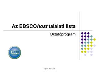 Az EBSCO host találati lista