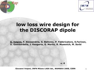 low loss wire design for the DISCORAP dipole