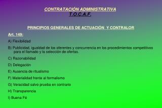 CONTRATACIÓN ADMINISTRATIVA T.O.C.A.F.