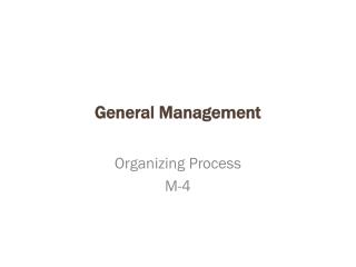 General Management