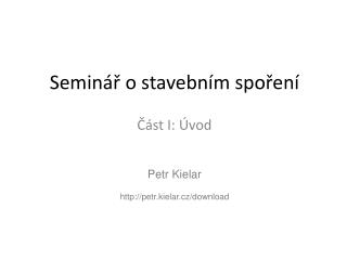 Seminář o stavebním spoření