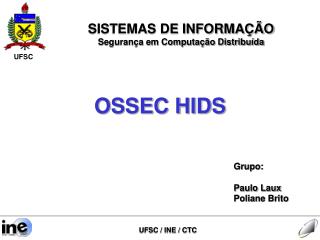 UFSC / INE / CTC