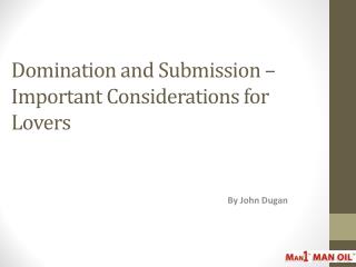 Domination and Submission – Important Considerations