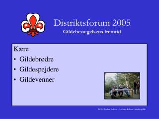 Distriktsforum 2005 Gildebevægelsens fremtid