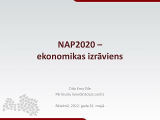 NAP2020 – ekonomikas izrāviens