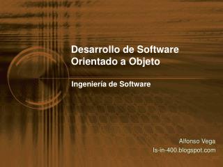 Desarrollo de Software Orientado a Objeto