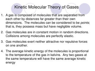 PPT - Kinetic Molecular Theory Of Gases PowerPoint Presentation, Free ...