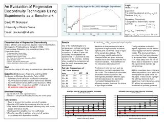 An Evaluation of Regression Discontinuity Techniques Using Experiments as a Benchmark