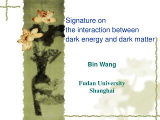 Bin Wang Fudan University Shanghai