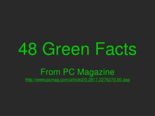 48 Green Facts