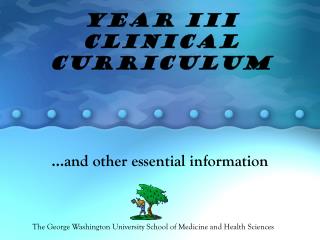 Year III Clinical Curriculum