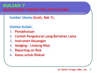 KULIAH 7 MEASUREMENT PERSPECTIVE APPLICATIONS