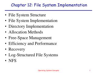 Chapter 12: File System Implementation