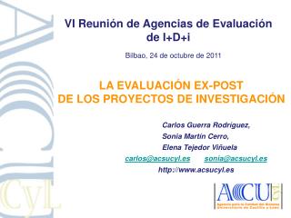 LA EVALUACIÓN ex-POST DE LOS PROYECTOS DE INVESTIGACIÓN