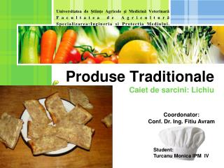 Produse Traditionale Caiet de sarcini: Lichiu