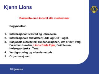 Kjenn Lions
