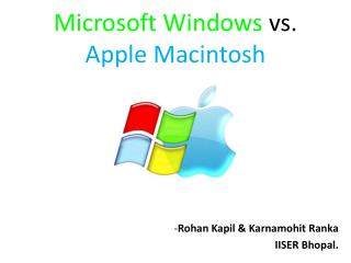 Microsoft Windows vs. Apple Macintosh