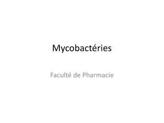 Mycobactéries