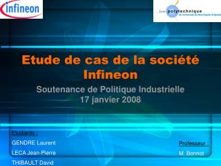 Etude de cas de la société Infineon