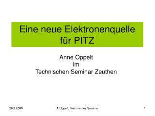 Eine neue Elektronenquelle f ür PITZ