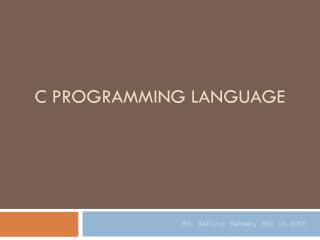 PPT - C programming language PowerPoint Presentation, free download ...