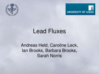 Lead Fluxes