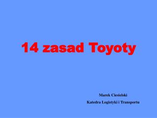 14 zasad Toyoty