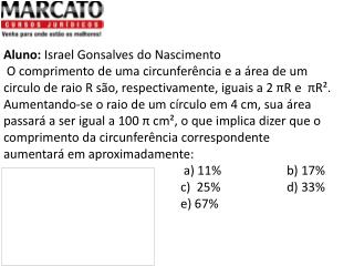 Aluno: Israel Gonsalves do Nascimento