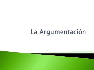 La Argumentación