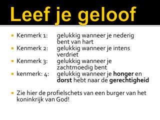 Leef je geloof