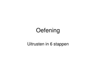 Oefening