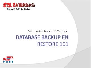 Database backup en restore 101