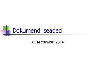 Dokumendi seaded