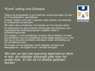 “Kunst” veiling voor Edukans