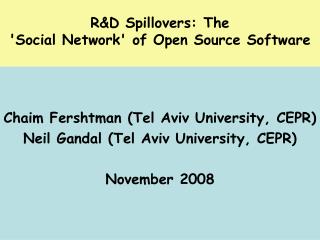 R&amp;D Spillovers: The 'Social Network' of Open Source Software