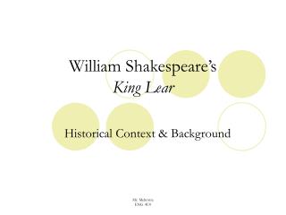 William Shakespeare’s King Lear