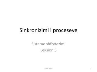 Sinkronizimi i proceseve